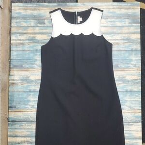 Elegant Black and White Sleeveless Dress